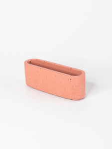 Concrete Oval Business Card Holder